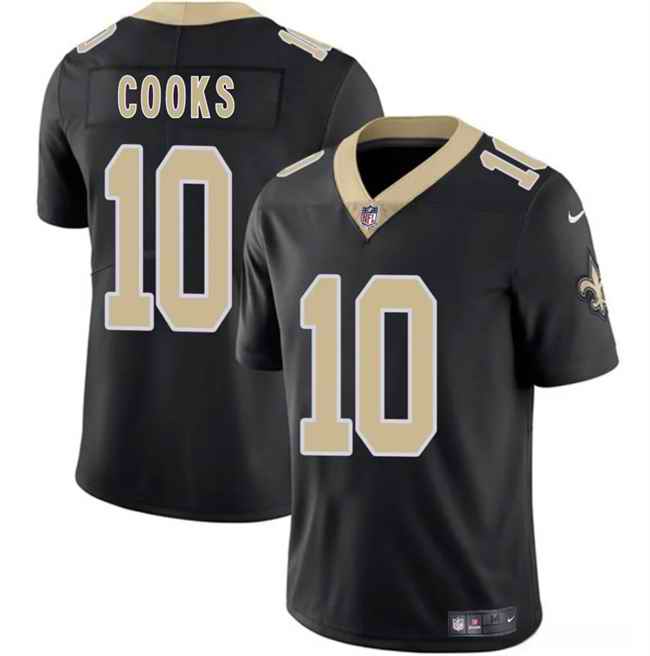 Men's New Orleans Saints #10 Brandin Cooks Black 2025 Vapor Limited Stitched Football Jersey